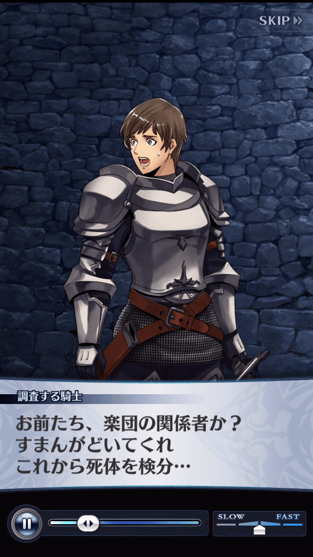 調査する騎士