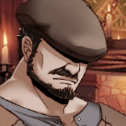 証言する男