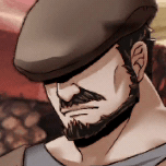 怯える男
